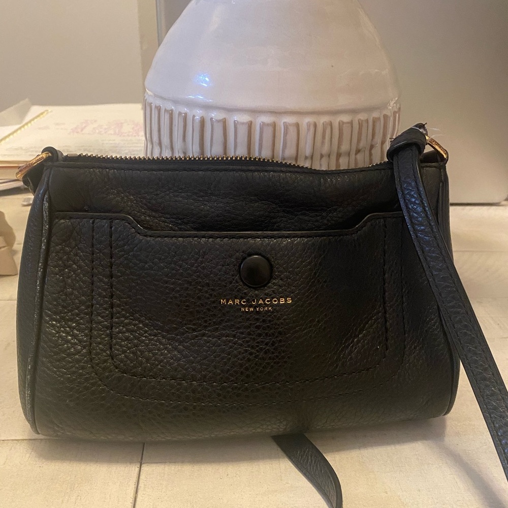 Marc Jacobs Black Leather Crossbody Bag